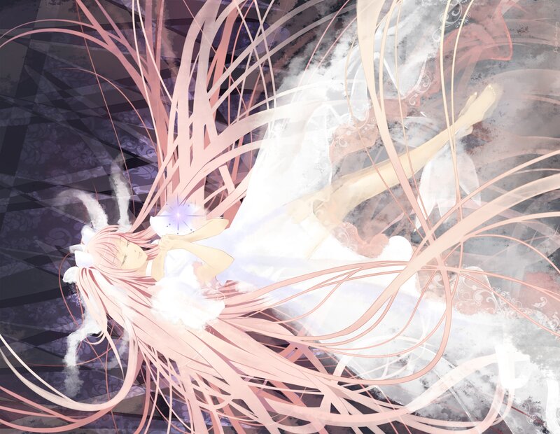 Pink-haired Girl in White Dress — Pink, Dreamy