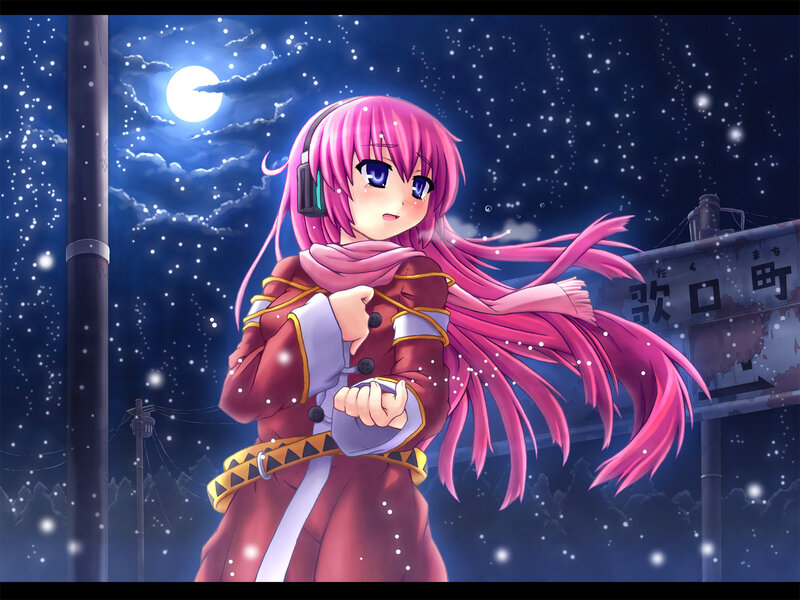 Pink-haired Girl in Winter — Pink