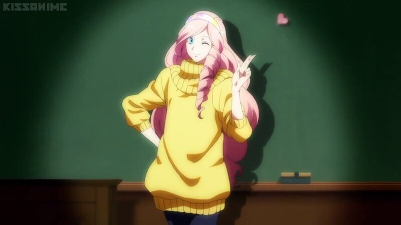 Pink-haired Girl in Yellow Sweater