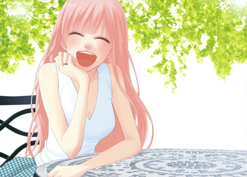 Pink-haired Girl Laughing — Pink