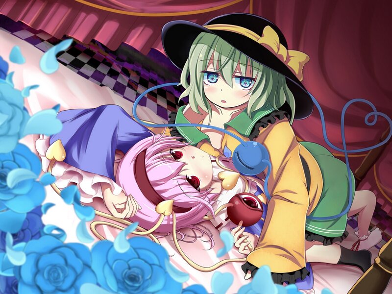 Pink-haired Girl Lying Down — Blue, Dreamy
