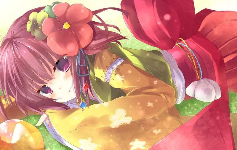 Pink-haired Girl Lying Down — Pink, Serene, Afternoon