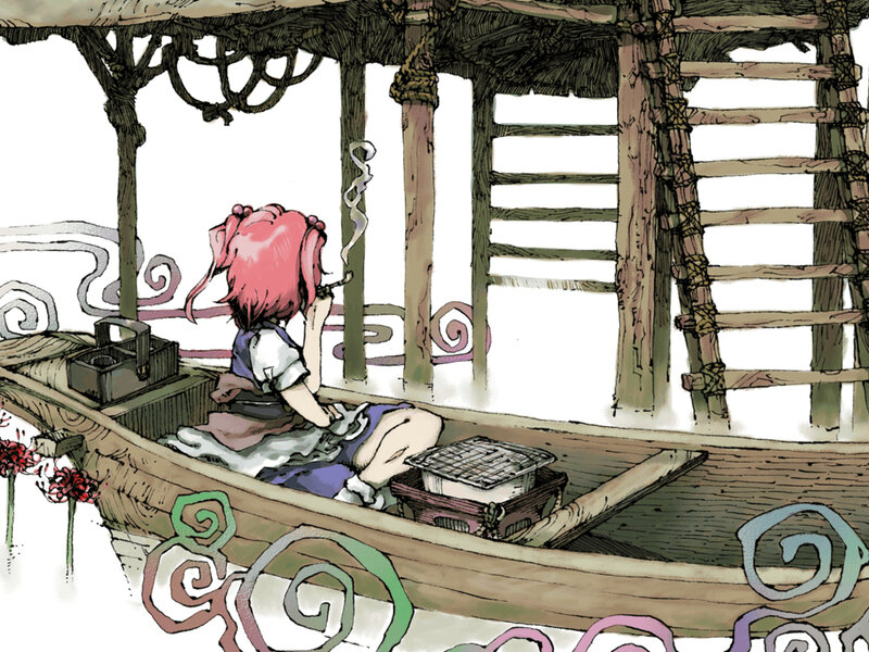 pink-haired girl on a boat