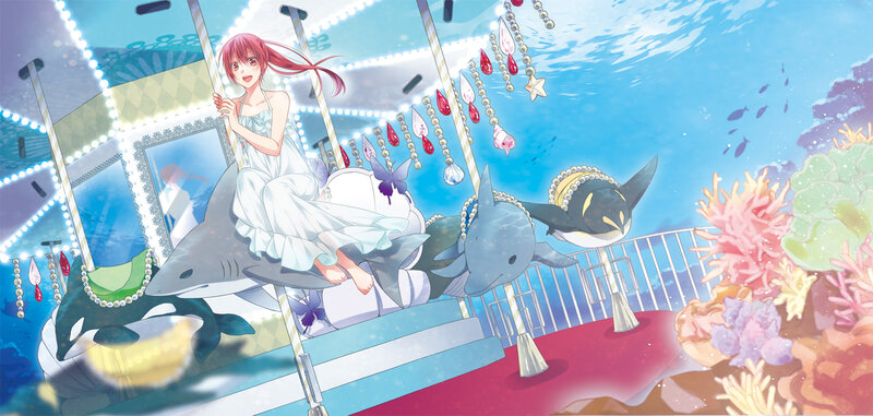 Pink-haired Girl on Carousel
