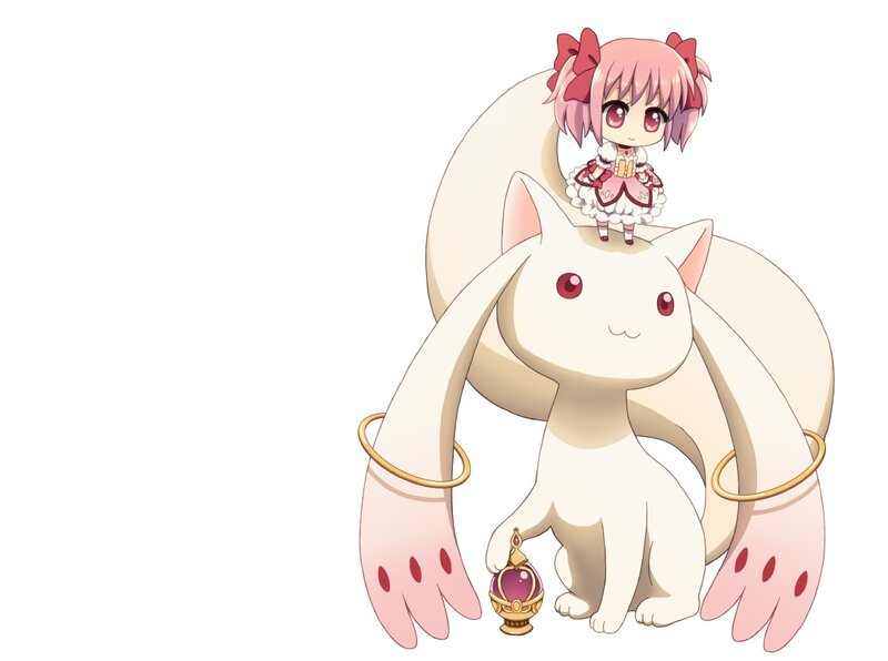 Pink-haired Girl on Cat