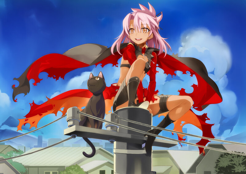 Pink-haired Girl on Pole