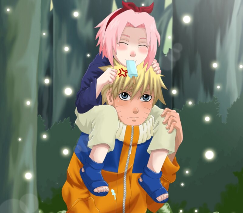 Pink-haired Girl on Shoulders