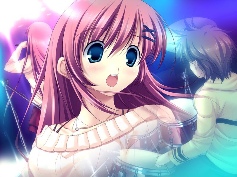 Pink-haired Girl on Stage