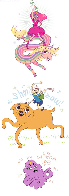 Pink-haired Girl on Unicorn