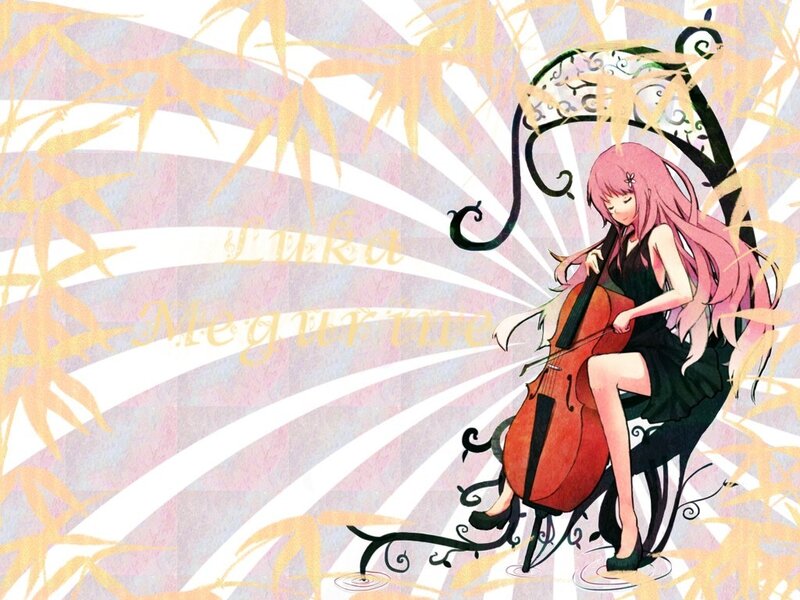 Pink-haired Girl Playing Cello