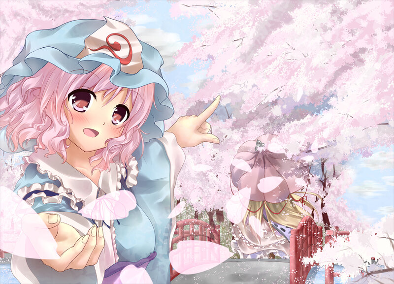 Pink-haired Girl Pointing