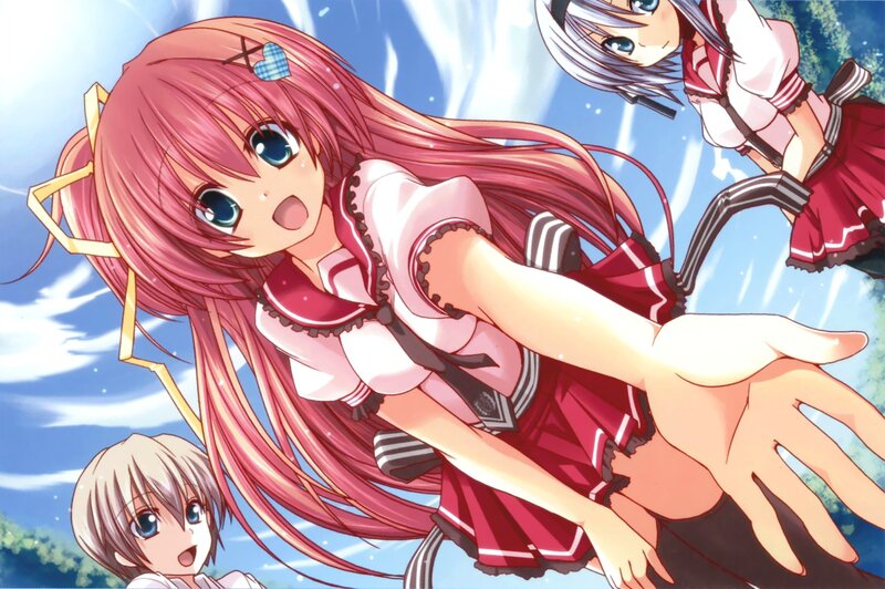 Pink-haired Girl Reaching Out — Pink, Dynamic