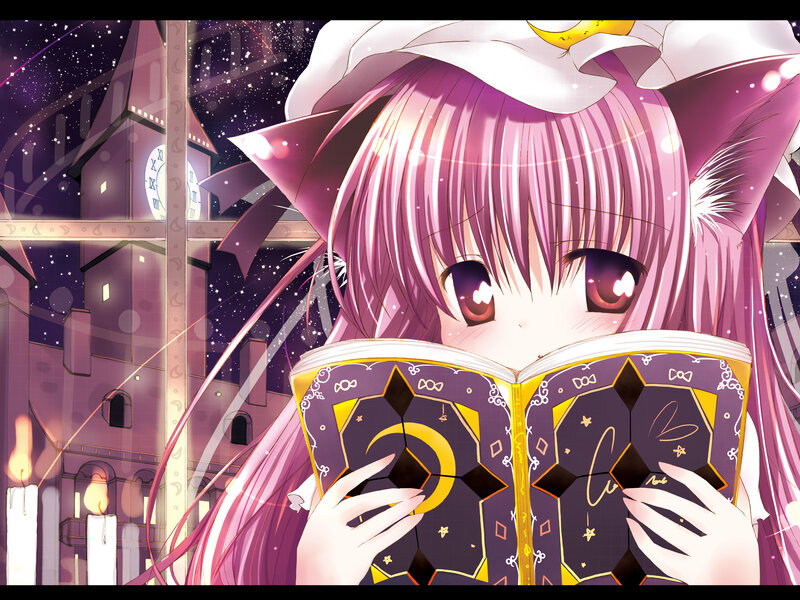 pink-haired girl reading book