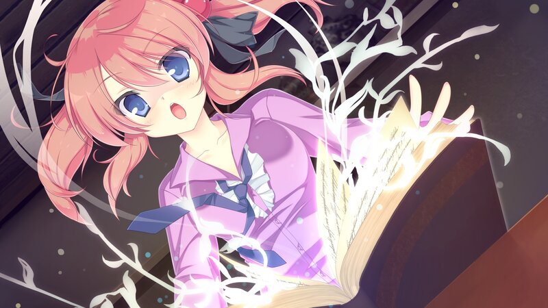 Pink-haired Girl Reading Book — Pink, Dramatic