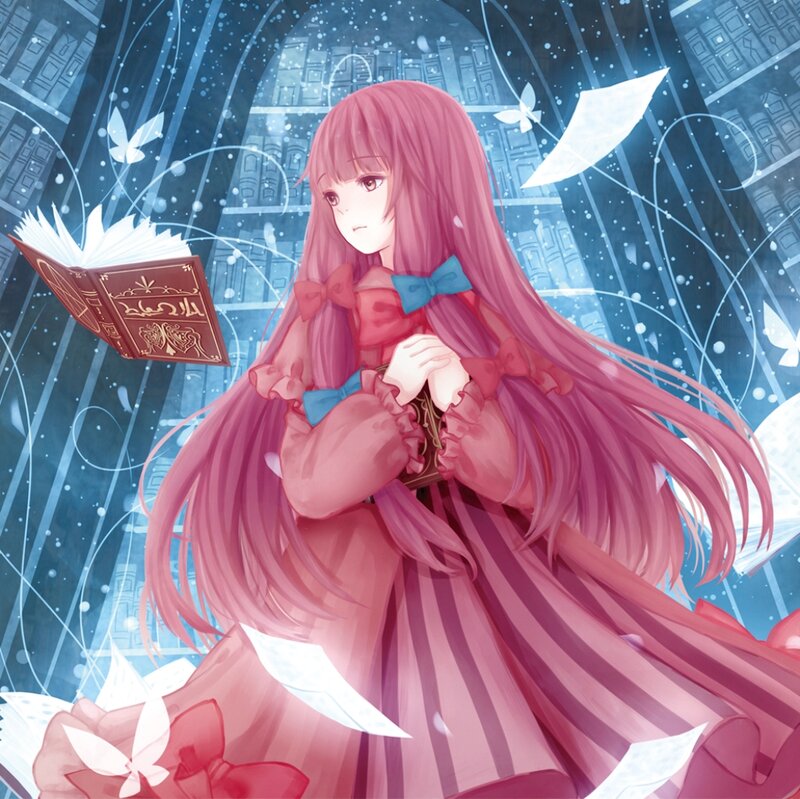 Pink-haired Girl Reading — Pink, Serene