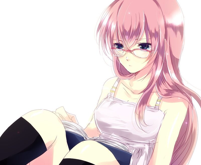 Pink-haired Girl Reading