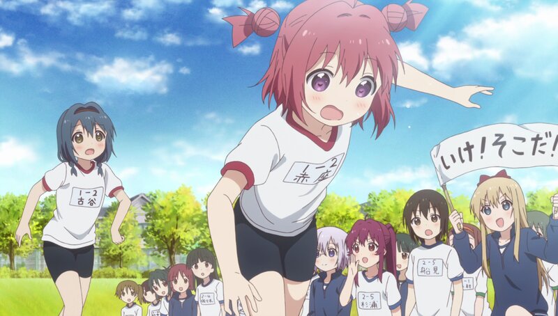Pink-haired Girl Running — Blue, Energetic