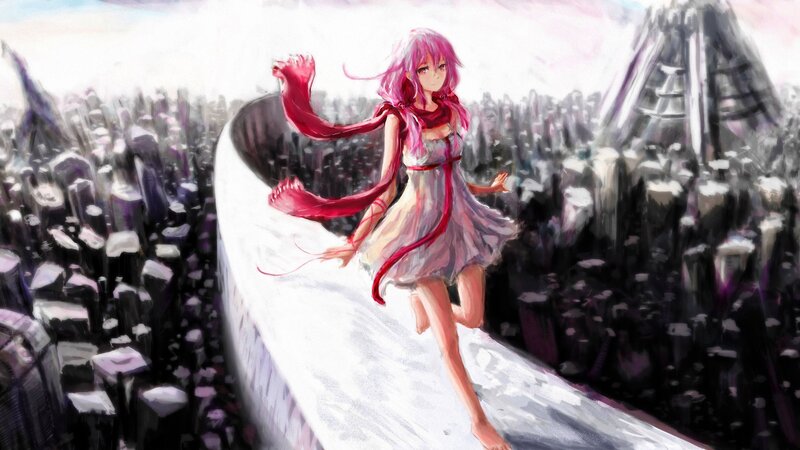 Pink-haired Girl Running — Pink