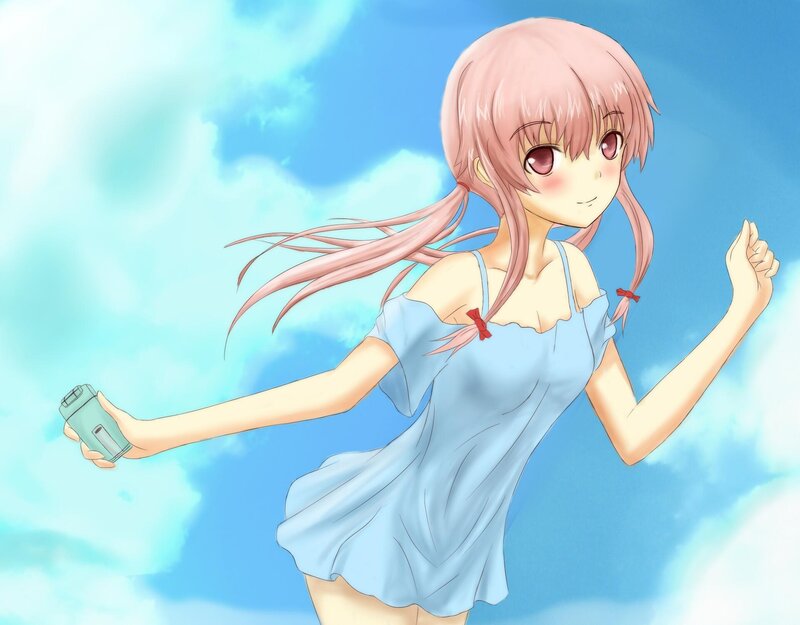 Pink-haired Girl Running