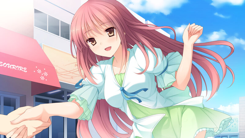 Pink-haired Girl Shaking Hands