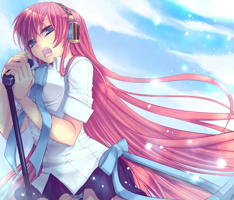 Pink-haired Girl Singing — Pink, Energetic, Afternoon