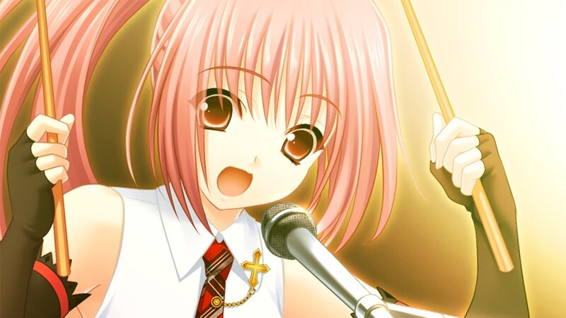 Pink-haired Girl Singing — Pink, Energetic
