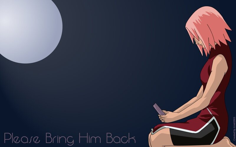 Pink-haired Girl Sitting — Dark Blue