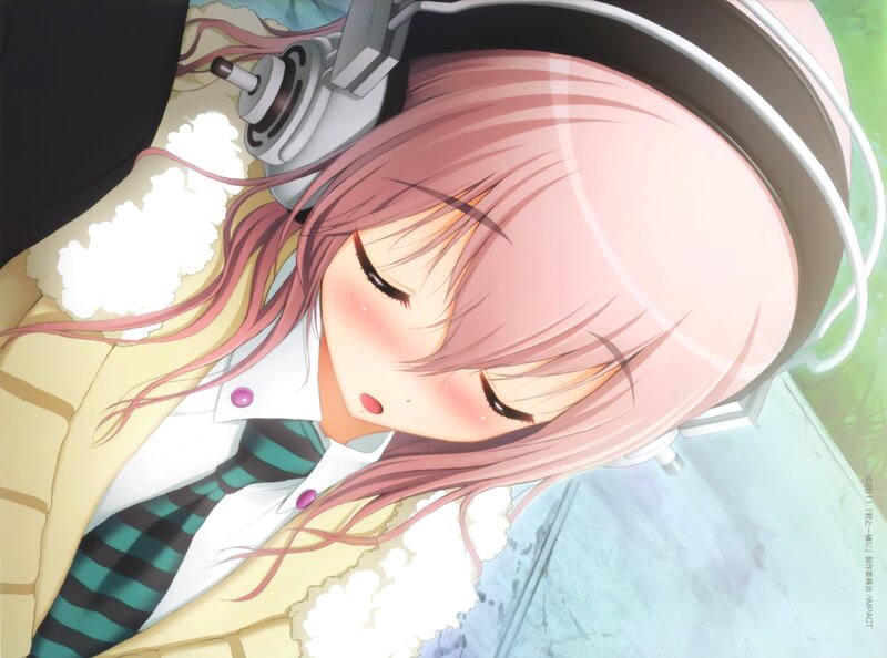 Pink-haired Girl Sleeping — Pink, Peaceful, Morning, Anime