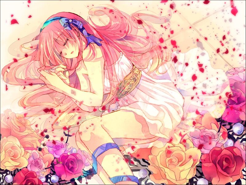 Pink-haired Girl Sleeping — Pink, Serene, Anime