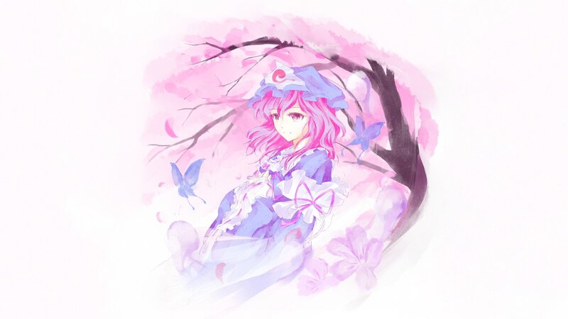 Pink-haired Girl under Tree — Pink
