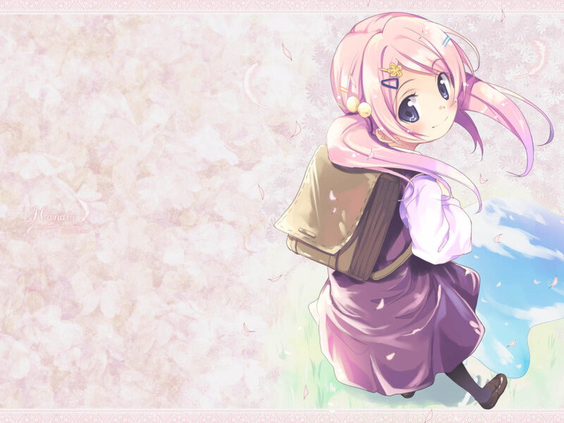Pink-haired Girl Walking