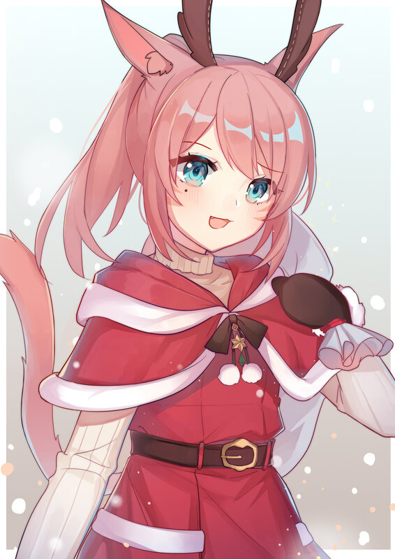 Pink-haired Girl with Antlers
