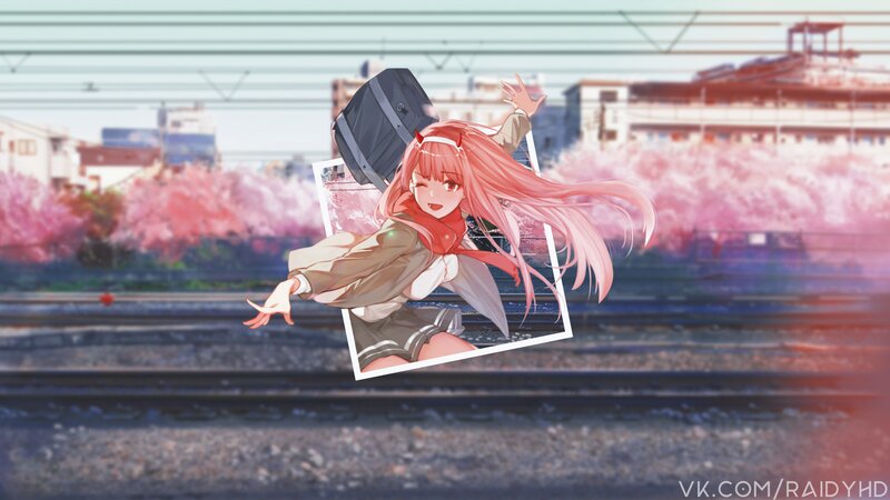 Pink-haired Girl with Backpack — Pink