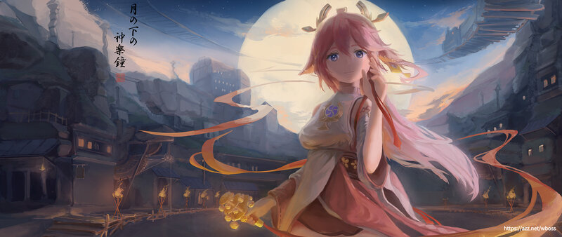 Pink-haired Girl with Bell