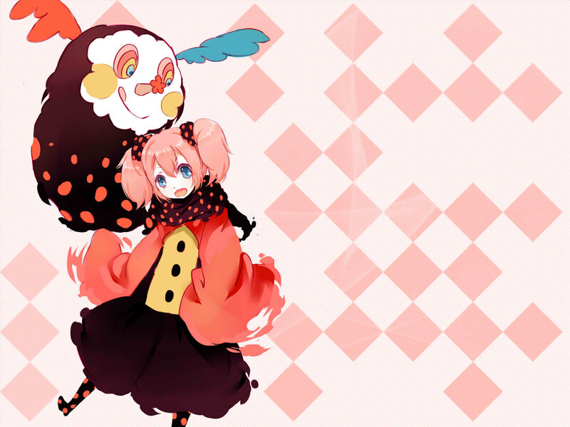 Pink-haired Girl with Bird — Pink