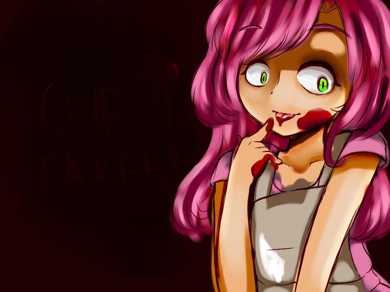 Pink-haired Girl with Blood — Pink
