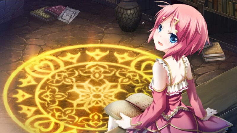 Pink-haired Girl with Book — Pink