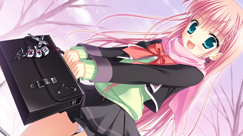 Pink-haired Girl with Briefcase — Pink