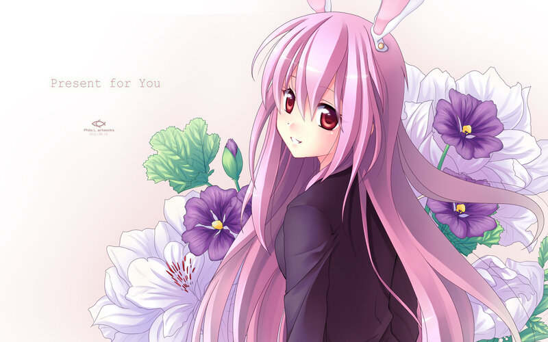 Pink-haired Girl with Bunny Ears — Pink, Calm