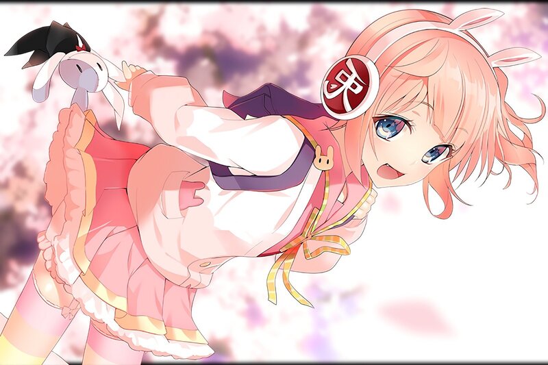 Pink-haired Girl with Bunny Ears — Pink, Playful, Spring