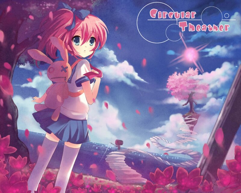 Pink-haired Girl with Bunny — Pink, Dreamy