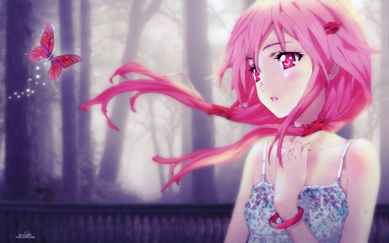 Pink-haired Girl with Butterfly — Pink