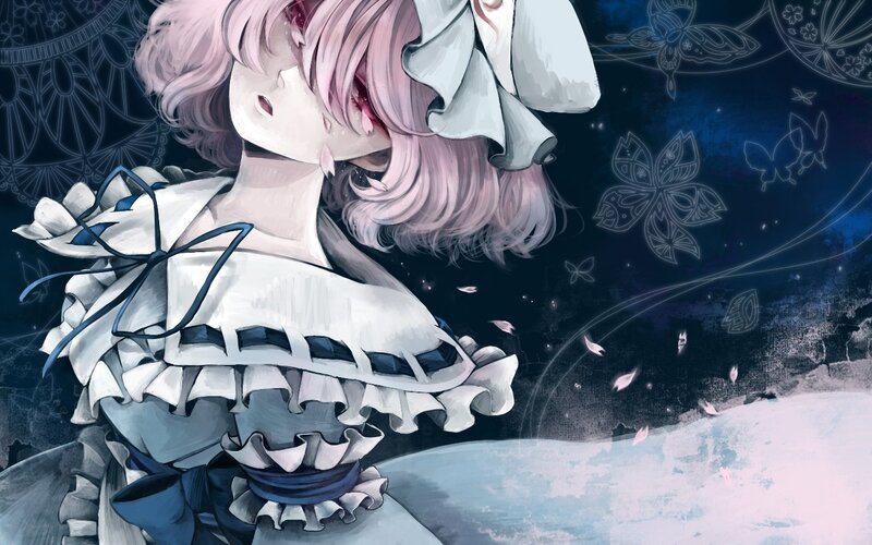 pink-haired girl with butterfly wings