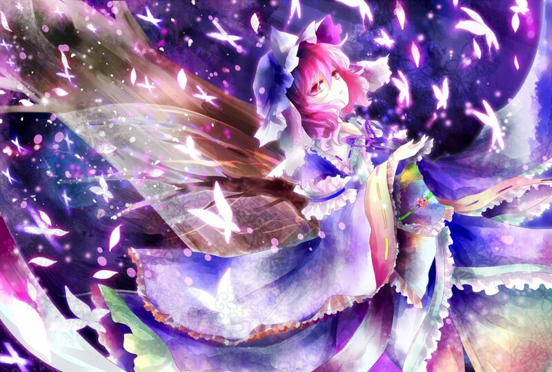pink-haired girl with butterfly wings