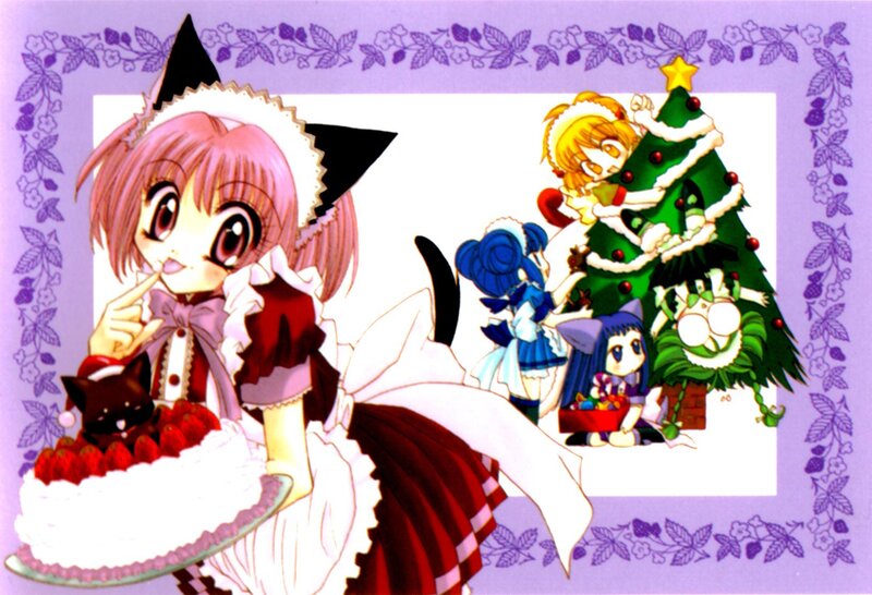Pink-haired Girl with Cake — Purple