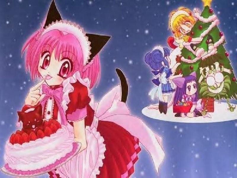 Pink-haired Girl with Cake