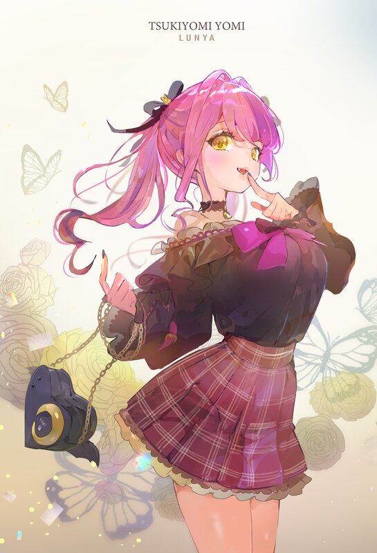 Pink-haired Girl with Camera — Pink, Playful