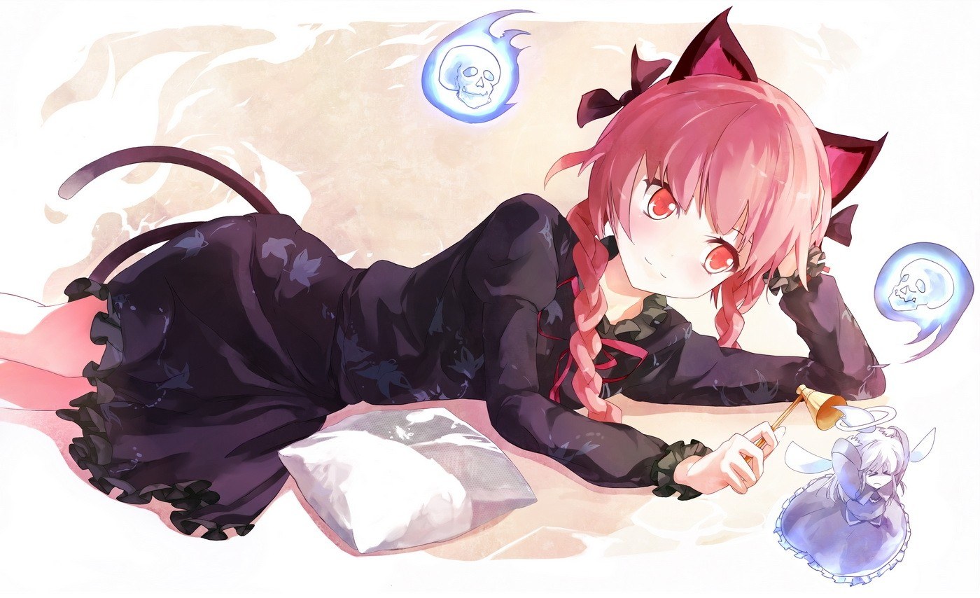 pink-haired girl with cat ears