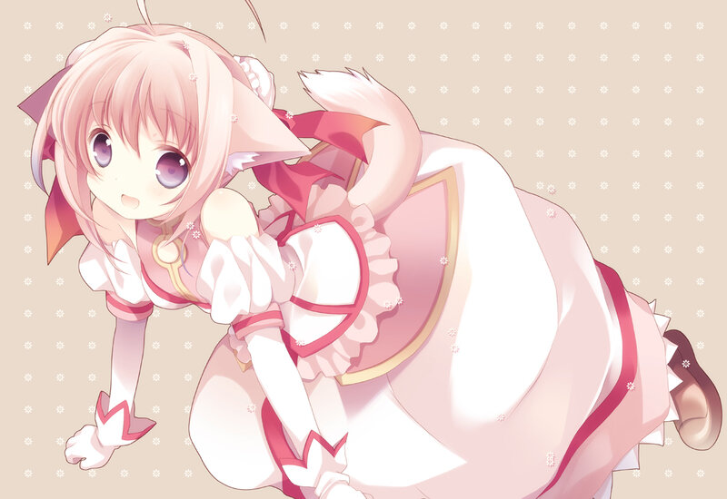 Pink-haired Girl with Cat Ears — Pink