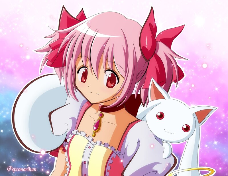 Pink-haired Girl with Cat — Pink, Dreamy